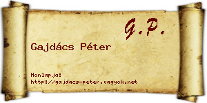 Gajdács Péter névjegykártya